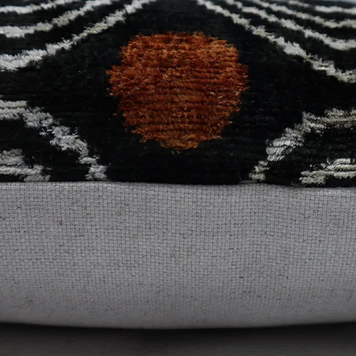 Vista 7 de CANVELLO -Exquisita almohada de plumón/cojín: almohadas de plumas elegancia y arte Almohadas icónicas con diseño Ikat Seda de terciopelo suave