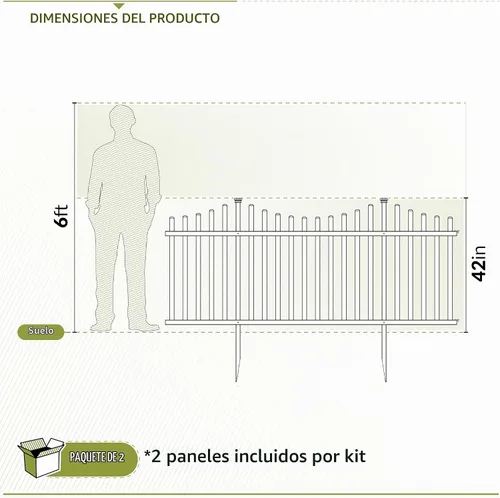 Vista 6 de Zippity Manchester Picket Fence Panels, White Vinyl DIY No Dig Kit Cerca de Manchester
