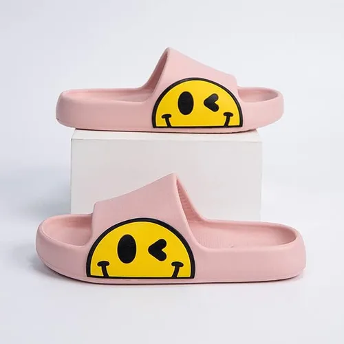 Vista 2 de Bevaney Smiley Face Slides for Women Open Toe Non Slip Quick Dry Women Slides Pillow Slippers Sandals for Women Shower Shoes Indoor Outdoor, Unisex