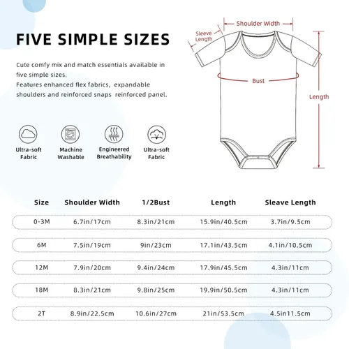 Vista 7 de Ropa de bebé Algodón Personalizado Bebé Bebé Traje Personalizado Cualquier Nombre y Número Regalos