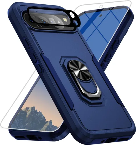 Vista 24 de Funda para Google Pixel 9 Pro XL [protección contra caídas de grado militar de 15 pies] con protector de pantalla y protector de lente, resistente a