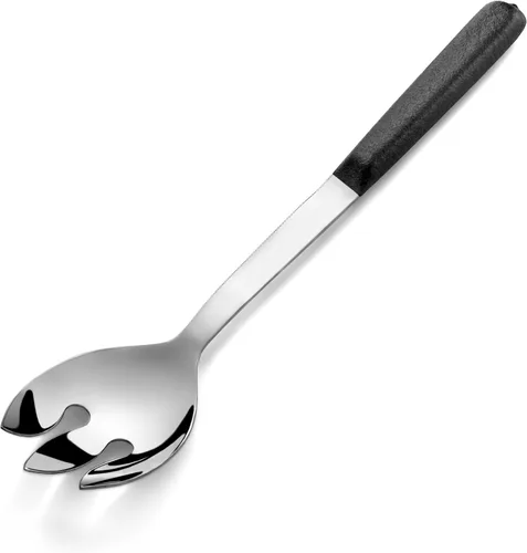 Vista 4 de New Star Foodservice Cuchara de servir con muescas con mango hueco (plata, cuchara de servir Cool Touch)