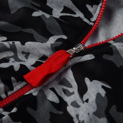 Vista 5 de WoCoo Mens Hooded Jumpsuits Full-Zip One Piece Hoodies Rompers Casual Splicing Onesie Pajamas Tracksuits Joggers Sports Suits
