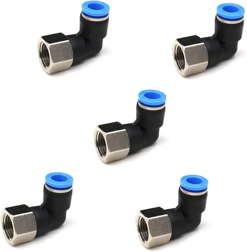 Vista 7 de CEKER 1/2 Codo Macho Conexiones de Líneas Aéreas de Empuje Ajustes de Conexión de Empuje de 90 Grados Ajustes de Aire, PL 1/2 Tubo Od x 1/2" NPT