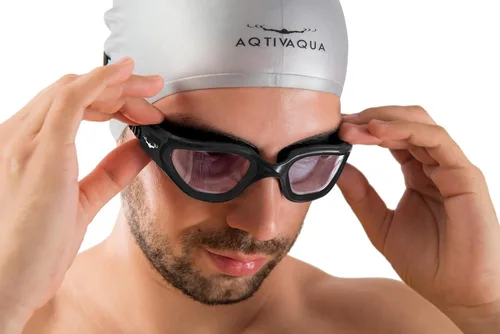 Vista 13 de AqtivAqua DX - Gafas de natación con visión amplia para adultos, hombres y mujeres, antiempañamiento y sin fugas