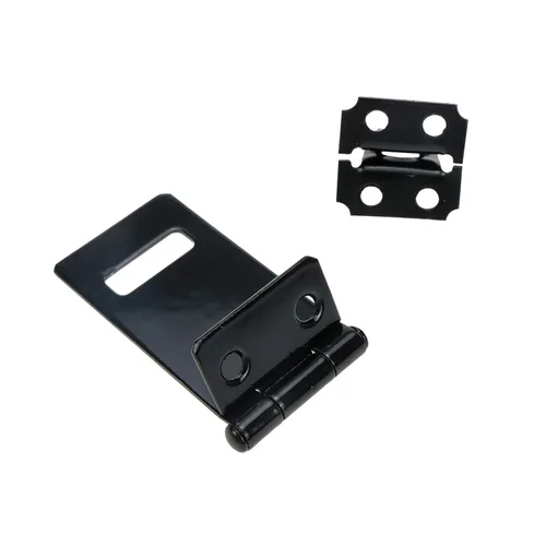 Vista 4 de Cerradura de candado negro, cerradura deslizante de puerta, cerradura de perno deslizante, cerradura de hierro pintado negro de 2 pulgadas