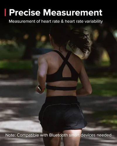Vista 4 de SUUNTO Cinturón inteligente de frecuencia cardíaca: seguimiento superior de la frecuencia cardíaca, ajuste cómodo, negro