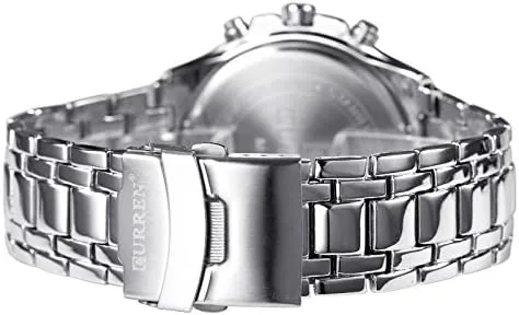 Vista 7 de Relojes Reloj de cuarzo de acero inoxidable completo para hombre