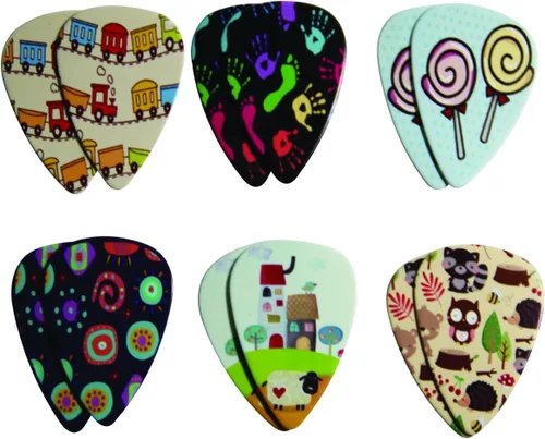Vista 5 de Bonitas púas de guitarra de superhéroe para niños y niñas