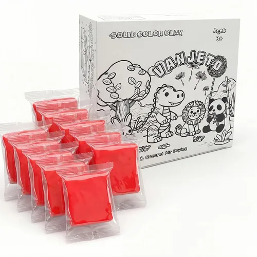 Vista 11 de Arcilla para modelar para niños, arcilla mágica VANJETO para niños secado al aire, arcilla súper suave para bricolaje Slime, arcilla de modelado Azul