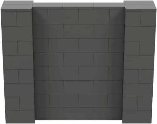 Vista 51 de EverBlock Kit de pared de 5 x 4 pies Bloques de construcción modulares Sistema de pared para edificios, pantallas y estructuras Divisor