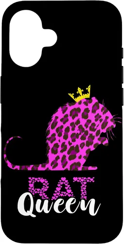 Vista 32 de Rat Queen Crown Leopard Mouse Rat Lover Rodent Rat Owner Case for iPhone 17