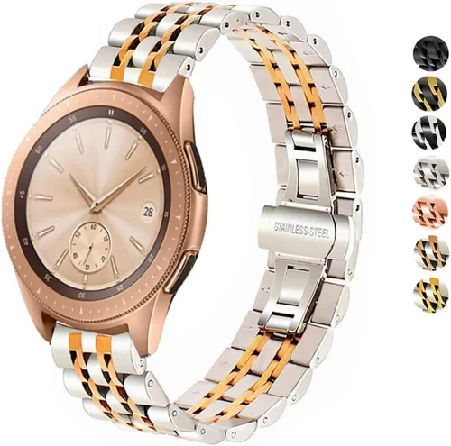 Vista 11 de Correa compatible con Samsung Galaxy Watch 6/6 Classic/Galaxy Watch 5/5 Pro / 4/4 Classic / 3 1.614 in / Active 2, correa de repuesto de metal