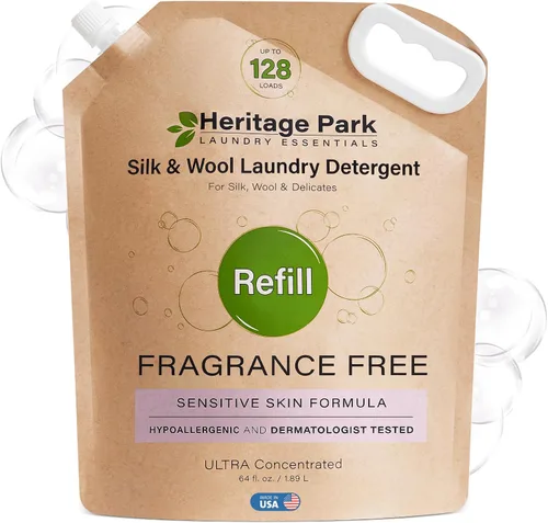 Vista 15 de Heritage Park - Detergente para ropa de seda y lana, sin fragancia, hipoalergénico, pH neutro, probado por dermatólogos, sensible a la piel, sin