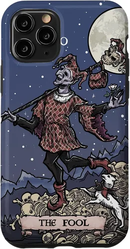 Vista 29 de The Fool Tarot Card Halloween Court Jester Spooky Gothic Case for iPhone 17