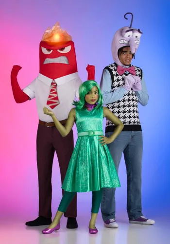 Vista 3 de Disfraz de Talla Grande para Hombre de Miedo de Disney y Pixar Intensamente Multicolor