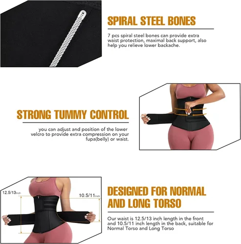Vista 4 de Entrenador de cintura de látex para mujer, faja transpirable, faja moldeadora de cintura para entrenamiento, reloj de arena