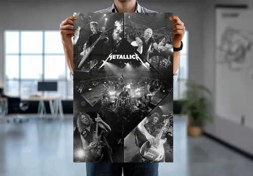 Vista 7 de POSTER STOP ONLINE Metallica - Póster musical impreso en vivo en blanco y negro (tamaño: 24 x 36 pulgadas) (póster laminado)