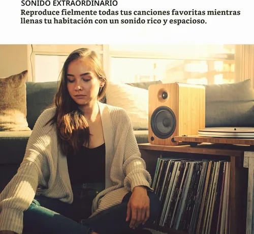 Vista 5 de Kanto Altavoces alimentados YU6MB con Bluetooth y Phono PREAMP - Negro mate - Par