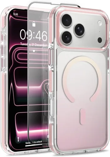 Vista 189 de Funda magnética para Google Pixel 10 Pro XL [compatible con Magsafe] [bonito diseño fluorescente de moda] a prueba de golpes, delgada, translúcida