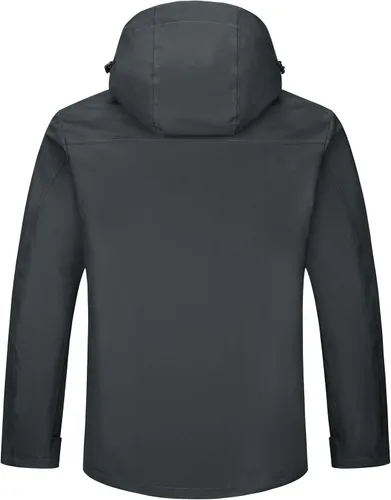 Vista 2 de wantdo Chaqueta impermeable ligera para hombre con capucha rompevientos