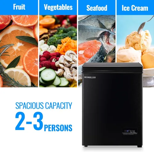 Vista 2 de Mini Congelador de Cofre Compacto Máquina de Congelación Profunda con Control Electrónico de Temperatura (Preciso a 1 ℉) Congelador Pequeño