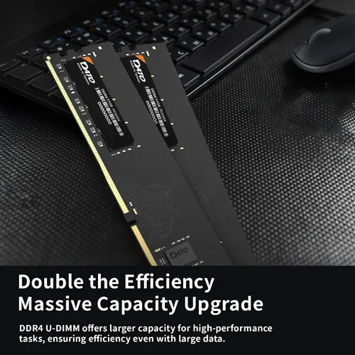 Vista 4 de Memoria RAM DATO DDR4 de 8 GB 3200 MHz, PC4-25600 CL22 1.2 V 288-pin Non-ECC sin búfer DIMM, módulo de memoria para computadora de escritorio