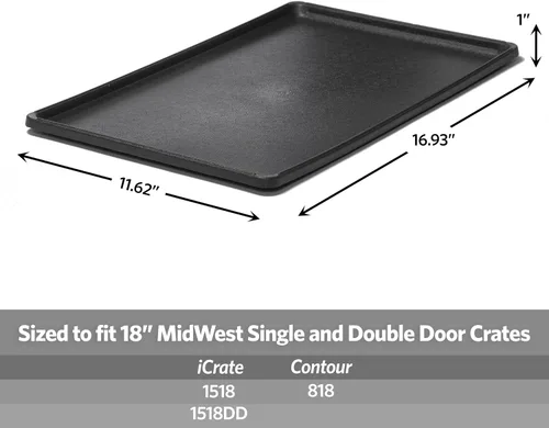 Vista 2 de MidWest Homes for Pets Bandeja de repuesto para jaula de perro Midwest de 18" de largo