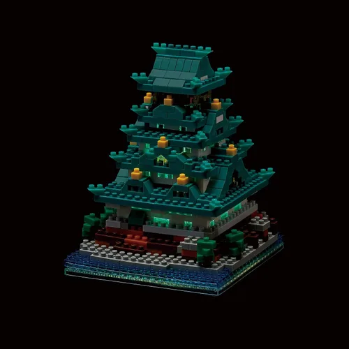 Vista 5 de nanoblock - Edificios de fama mundial - Castillo de Osaka, kit de construcción de la serie Sight to See