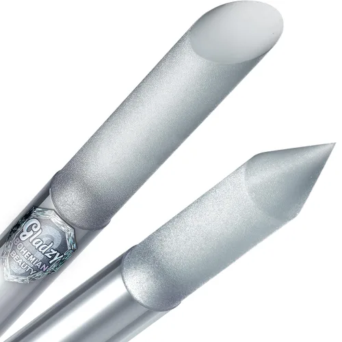 Vista 10 de Gladzy - Empujador de cutículas de vidrio, barra de manicura, calidad checa auténtica, removedor de cutículas de precisión profesional, superficie