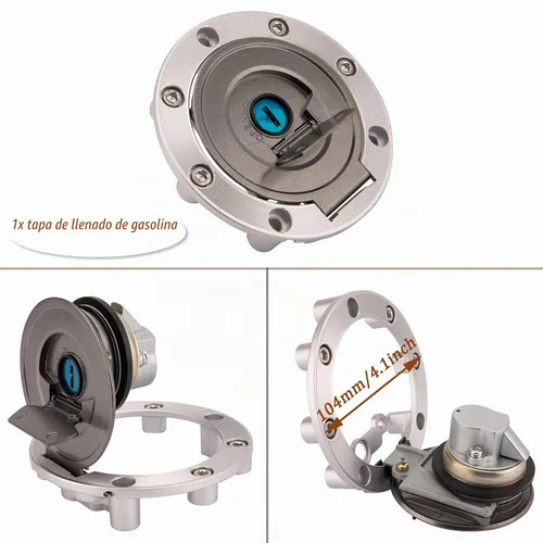 Vista 5 de Interruptor de encendido R6 compatible con Yamaha YZF R1 R6 Llave de Encendido 1992-2012 Tapa de Gas Cubierta de Bloqueo de Asiento Juego de llaves