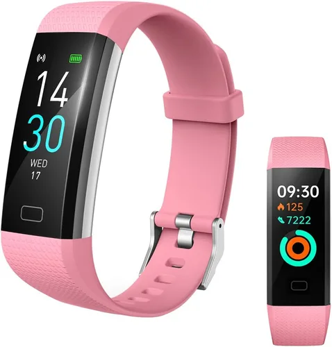 Vista 7 de Rastreador de actividad física con monitor de frecuencia cardíaca, contador de pasos/calorías, monitor de sueño, reloj inteligente, IP68, podómetro