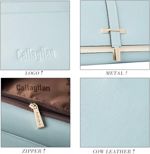 Vista 19 de CLUCI Cartera de cuero triple grande para mujer