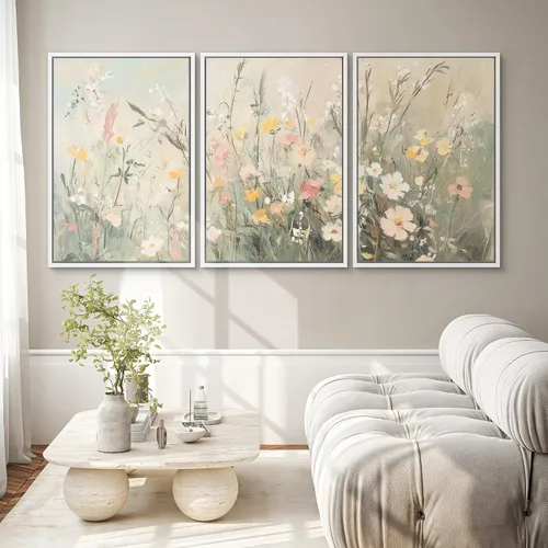 Vista 121 de SIGNWIN Lienzo enmarcado para pared, juego de arte de collage de hojas transparentes en blanco y negro, ilustraciones de naturaleza silvestre, arte