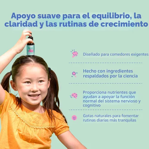 Vista 2 de JoySpring Suplemento de brócoli para niños Gotas de Sulforafano y Bacopa Monnieri Apoya la función cognitiva Vegano y apto para niños