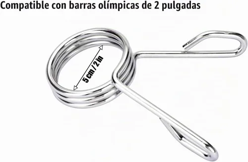 Vista 2 de AccEncyc Collares de clip de resorte de 2 pulgadas, abrazaderas olímpicas para mancuernas, clips de barra de pesas para levantamiento de pesas
