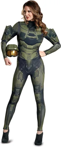 Vista 3 de Disguise Disfraz de Master Chief para mujer de lujo, Multicolor