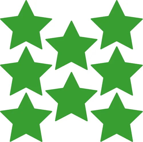 Vista 9 de LiteMark Calcomanías de vinilo mate extraíbles con diseño de estrella Blanco