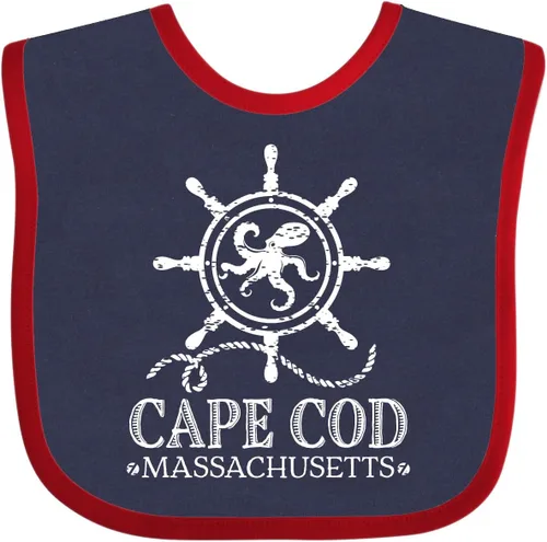 Vista 7 de inktastic Cape Cod Massachusetts - Babero náutico para bebé