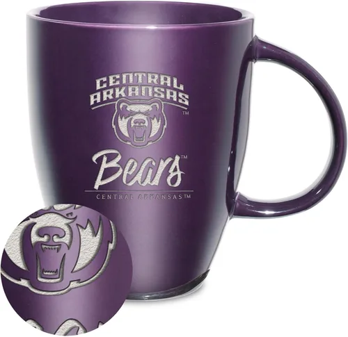 Vista 29 de Rico Industries - Taza de lustre cerámico con grabado láser de la NCAA de 18oz - Café-Té
