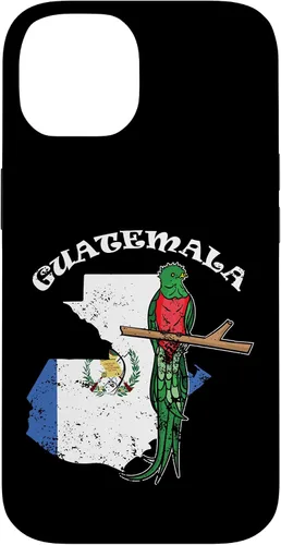 Vista 4 de Funda de recuerdo para iPhone 16 Quetzal de Guatemala con bandera de Guatemala