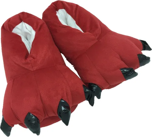 Vista 41 de Zapatos de casa cálidos de felpa con pies de animales para disfraz