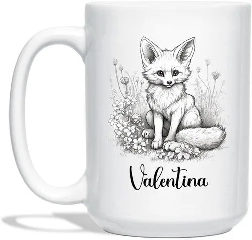 Vista 12 de Taza de café con nombre personalizado de oso de 11 y 15 onzas, taza de cerámica blanca con dibujo a lápiz de oso personalizado, regalo para niños