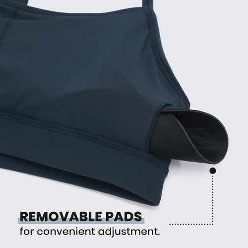 Vista 4 de CRZ YOGA Butterluxe - Brasier deportivo con espalda en Y para mujer, con espalda cruzada, de bajo impacto, tirantes delgados, para entrenamiento