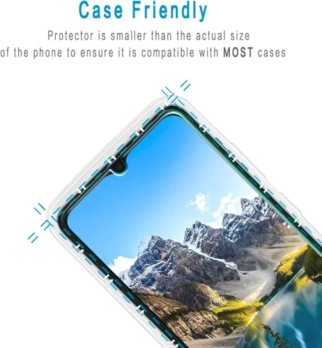 Vista 6 de Protector de pantalla de vidrio templado diseñado para Samsung Galaxy A13 5G, fácil instalación, sin burbujas, compatible con fundas