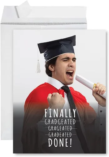 Vista 22 de Andaz Press Tarjeta fotográfica de graduación jumbo personalizada de 8.5 x 11 pulgadas con sobre, tarjeta de felicitación personalizada de clase