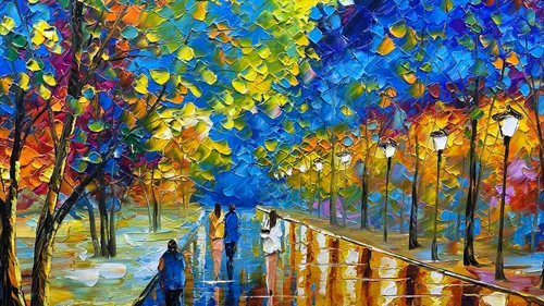 Vista 8 de Tyed Art - Pinturas al óleo de 24 x 48 pulgadas sobre lienzo, arte 100% pintado a mano, obra de arte contemporánea, obra de arte abstracta, arte
