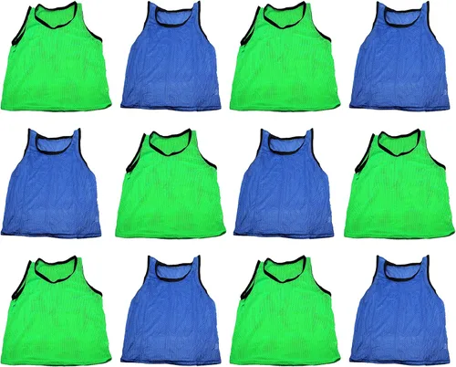 Vista 18 de BlueDot Trading Adult & Youth Scrimmage Training Vests for Soccer, Basketball & More – Available in 1, 6, 12, 24 Packs Naranja