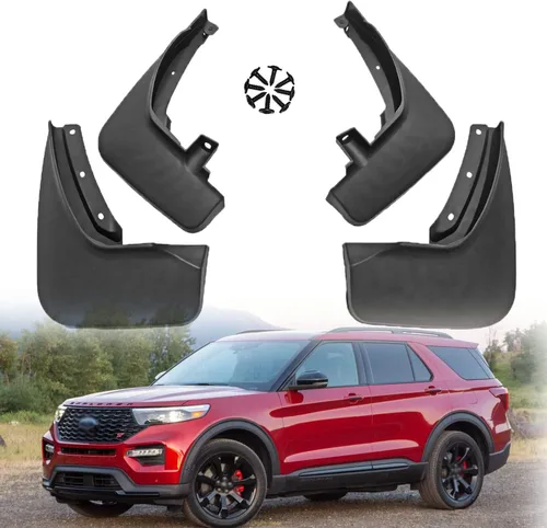 Vista 7 de Kit de aletas de barro para Ford Explorer, accesorios para Ford Explorer, protector contra salpicaduras de barro, aleta delantera y trasera, 4