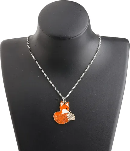 Vista 4 de WSNANG Bonitos aretes de animales salvajes, regalo para amantes de los zorros, divertidos regalos de zorro para mujer